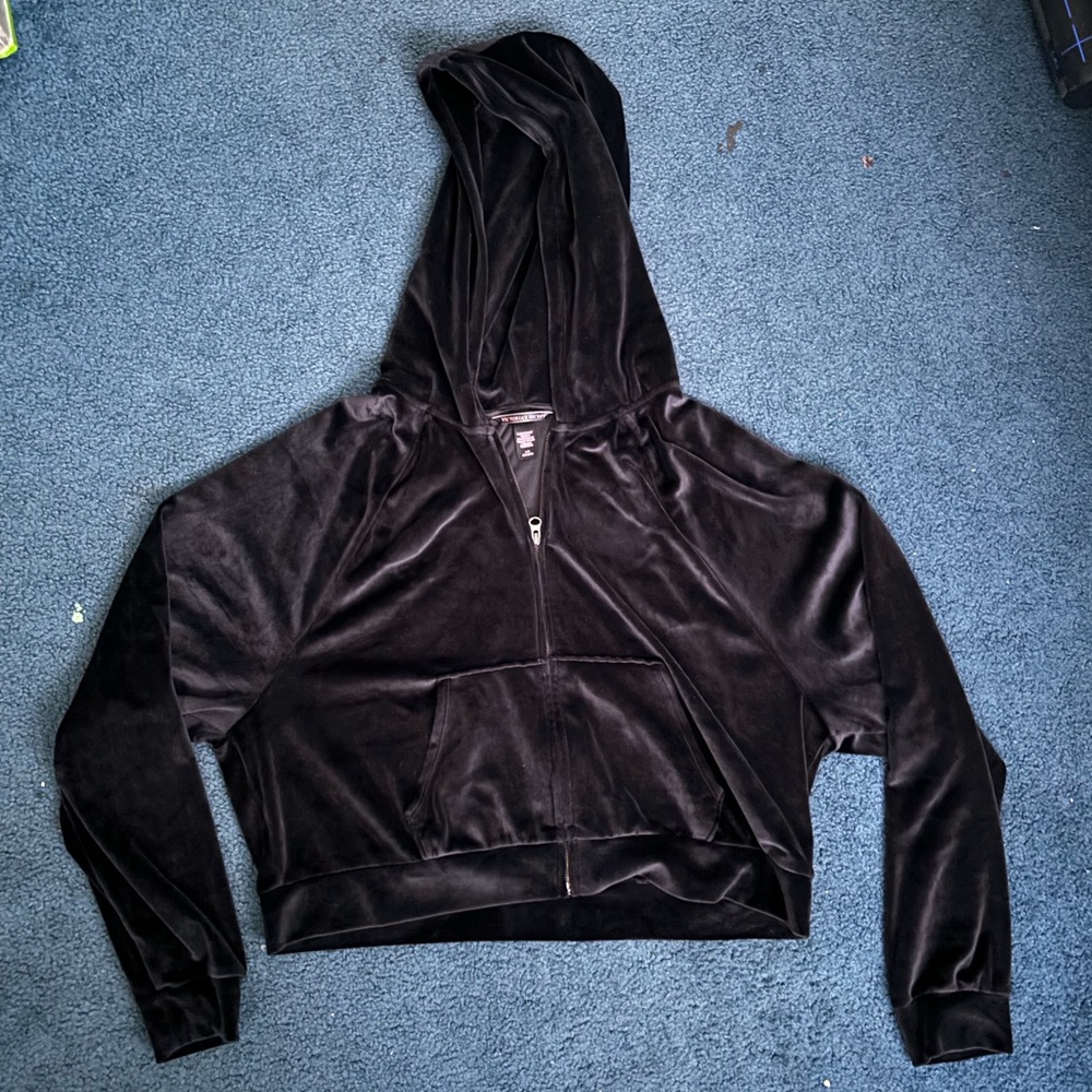 Black velvet Victoria’s Secret Zip-Up Jacket